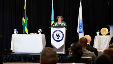Photo of Remarks | Dr Carla Barnett | CARICOM Secretary-General | SWEARING-IN CEREMONY | THE HON. MR. JUSTICE WINSTON ANDERSON | PRESIDENT | CARIBBEAN COURT OF JUSTICE