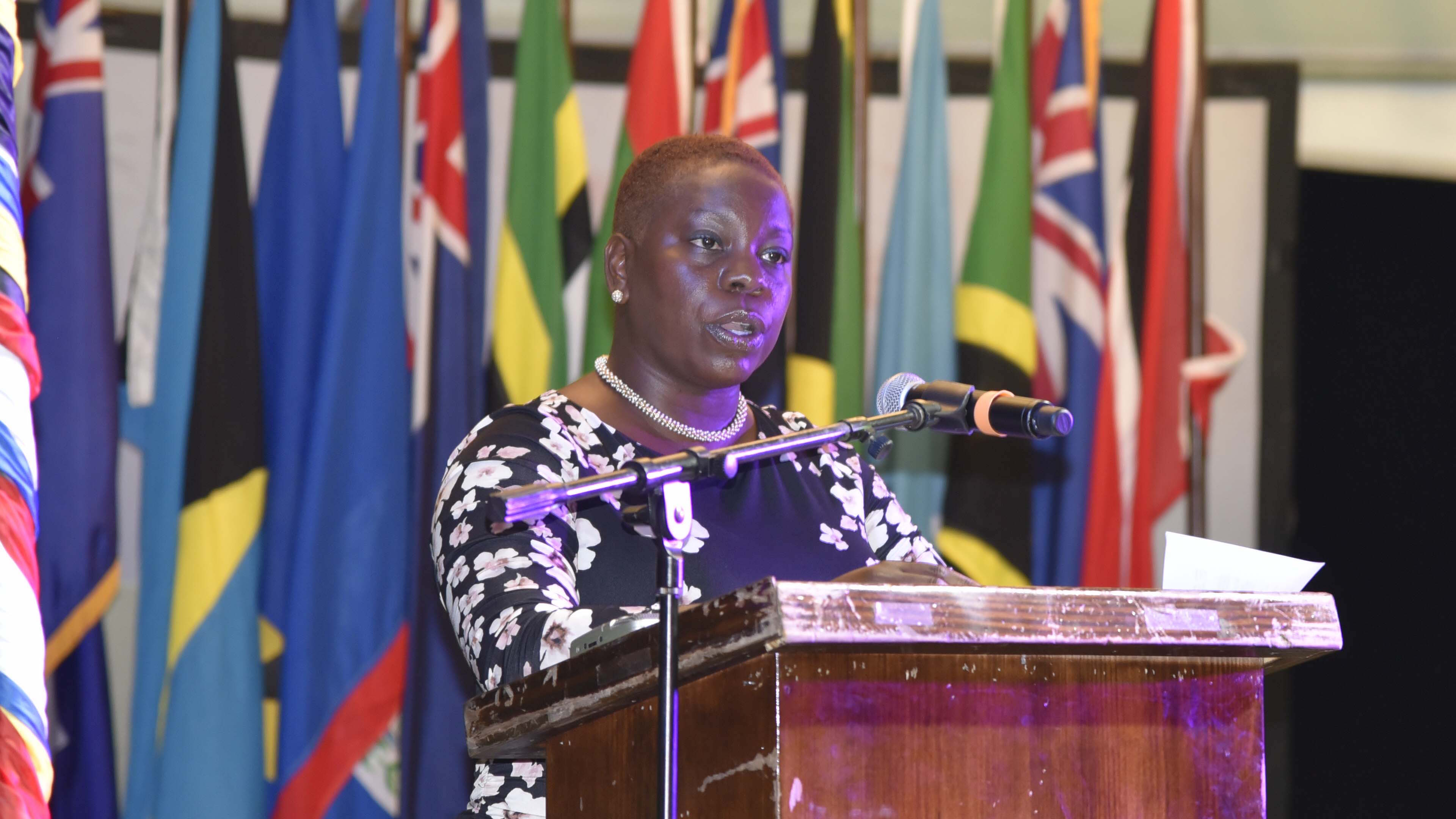 Photo of Honourable Samantha Marshall Minister of Social Transformation, Human Resource Development, Gender and Youth Affairs Feature Address Caribbean Region Commonwealth Youth Ministers’ Meeting